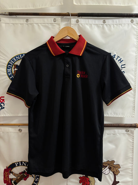 2010s Taylormade Retro Classic Logo Polo Black