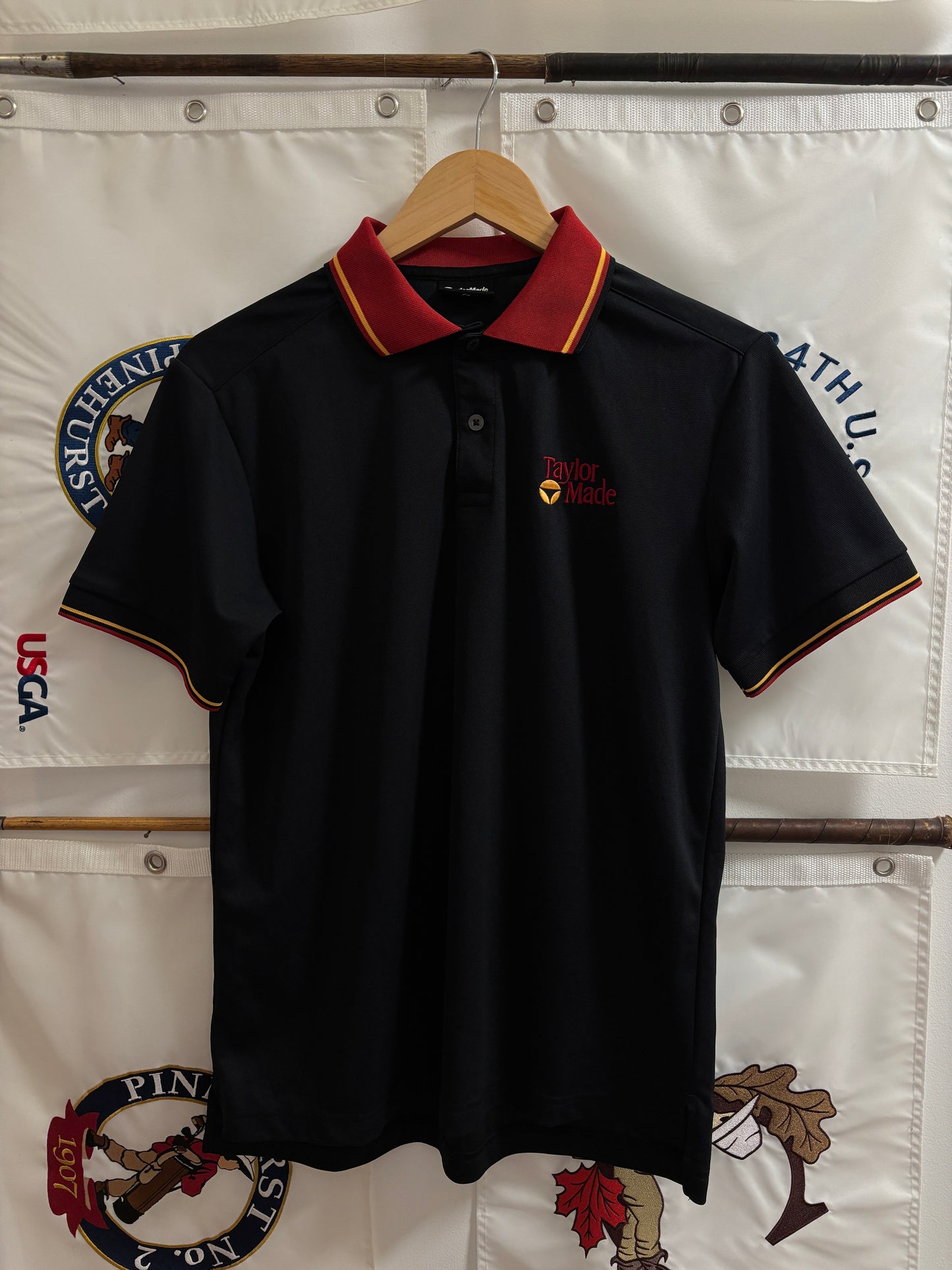 2010s Taylormade Retro Classic Logo Polo Black