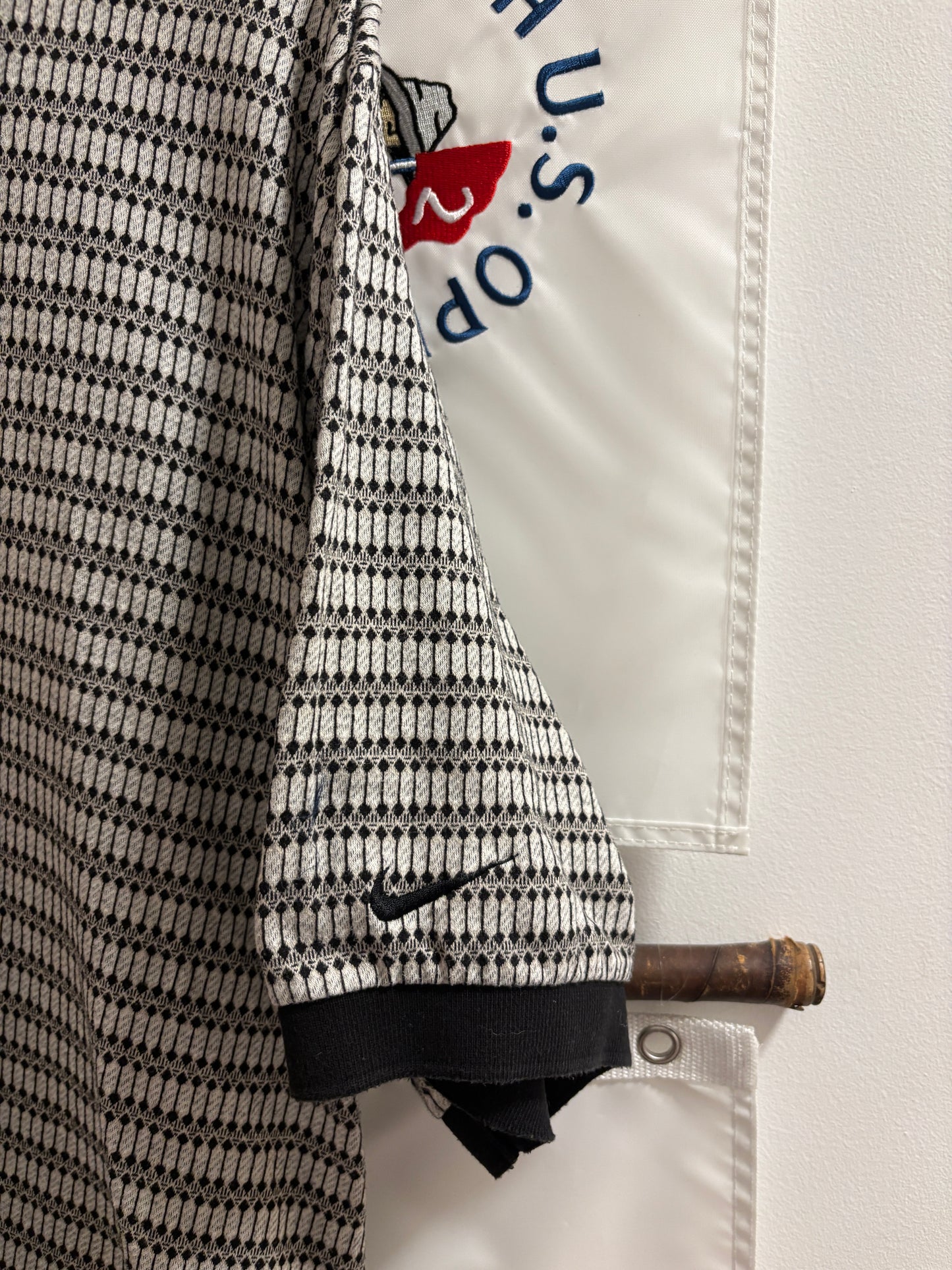 1990s Vintage Nike Golf All Over Arm Swoosh Logo Polo