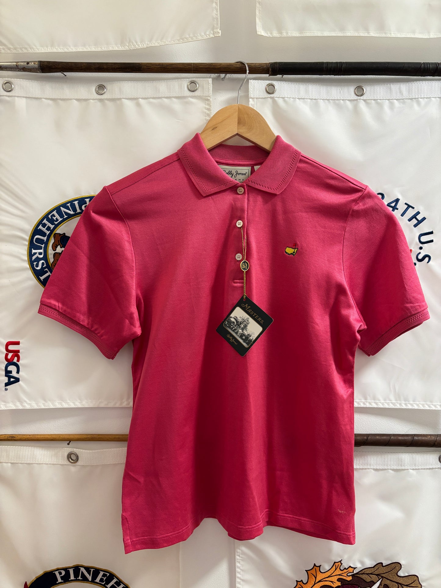 1990s Vintage Masters Bobby Jones Collection Polo Shirt Pink
