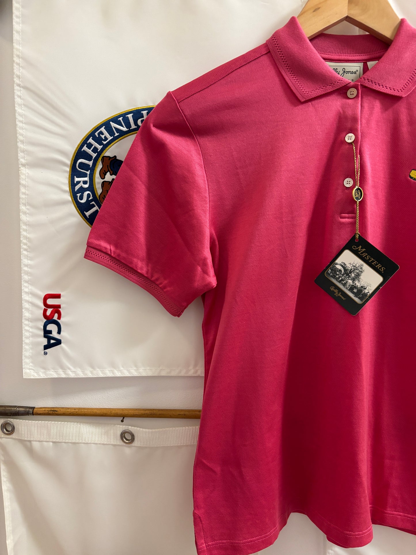 1990s Vintage Masters Bobby Jones Collection Polo Shirt Pink