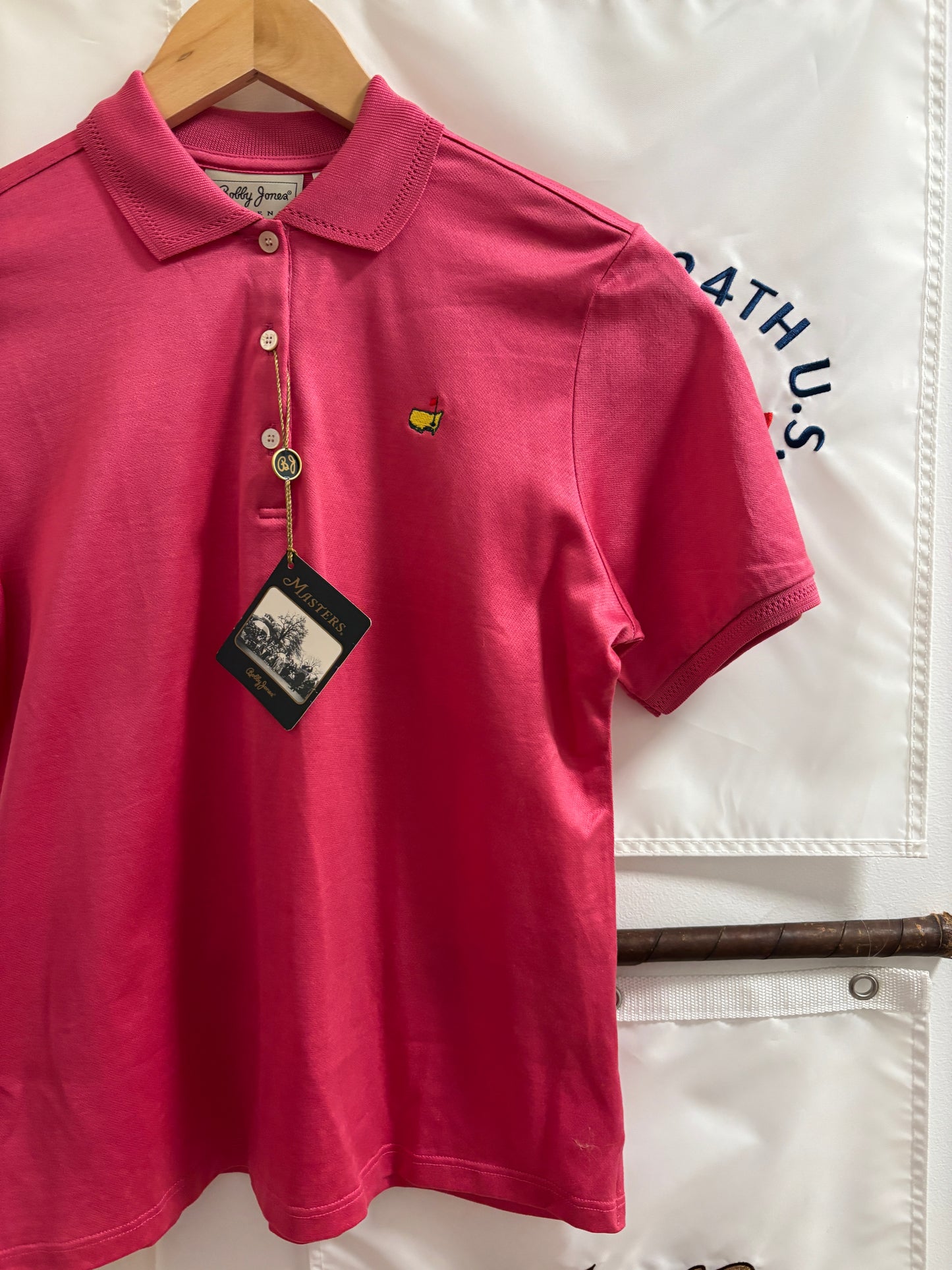 1990s Vintage Masters Bobby Jones Collection Polo Shirt Pink