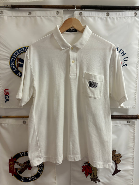 1990s Vintage Titleist USA Logo Polo White