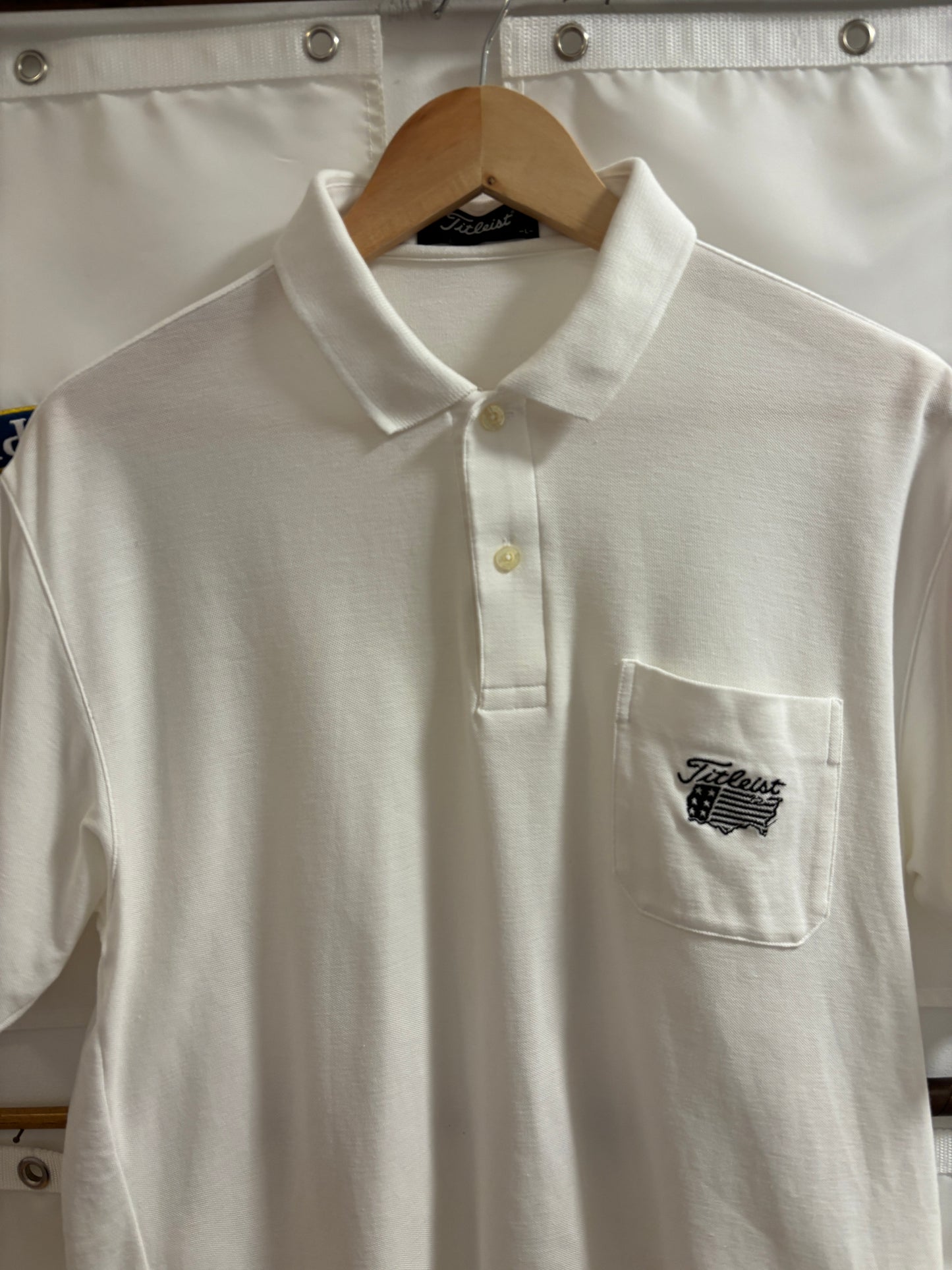 1990s Vintage Titleist USA Logo Polo White