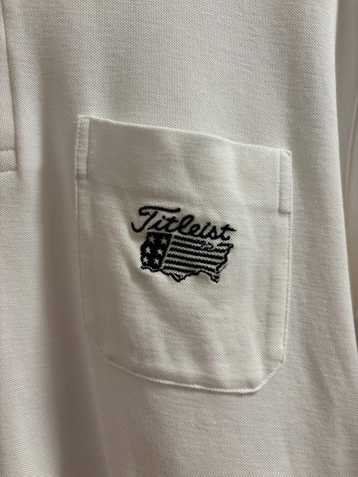 1990s Vintage Titleist USA Logo Polo White