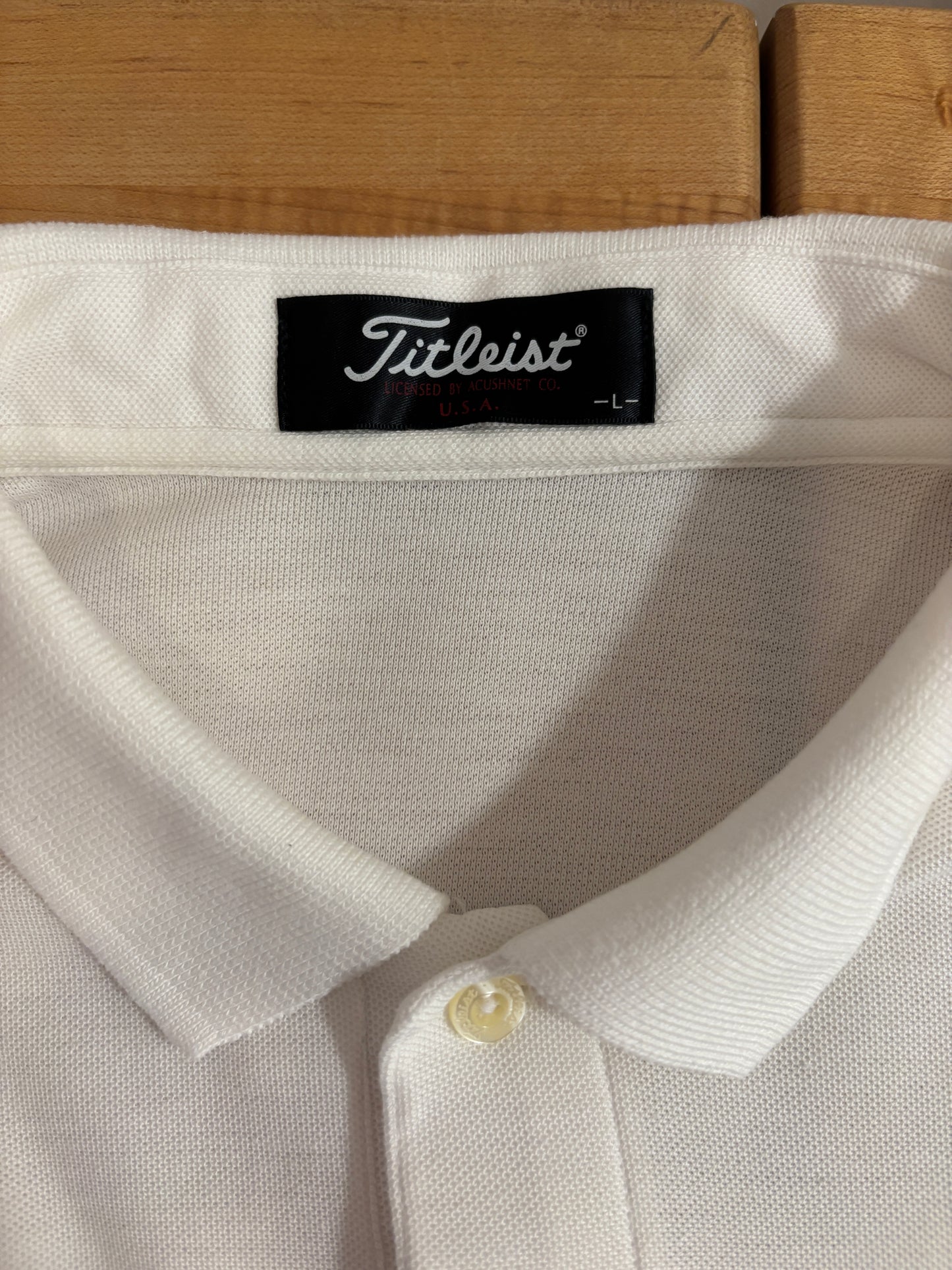 1990s Vintage Titleist USA Logo Polo White