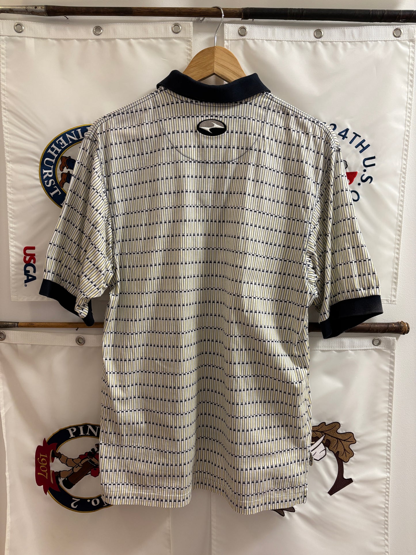 1990s Vintage Nike Tiger Woods All Over Yin Yang Logo Polo