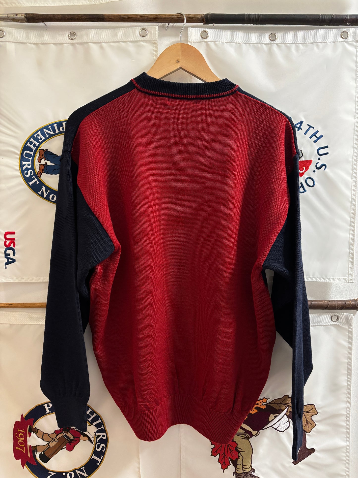 1990s Vintage Titleist Argyle Diamond Patch Sweater