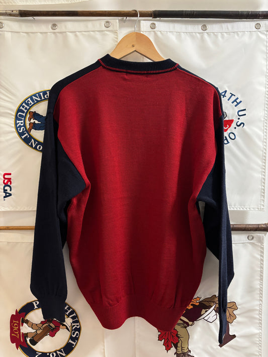 1990s Vintage Titleist Argyle Diamond Patch Sweater