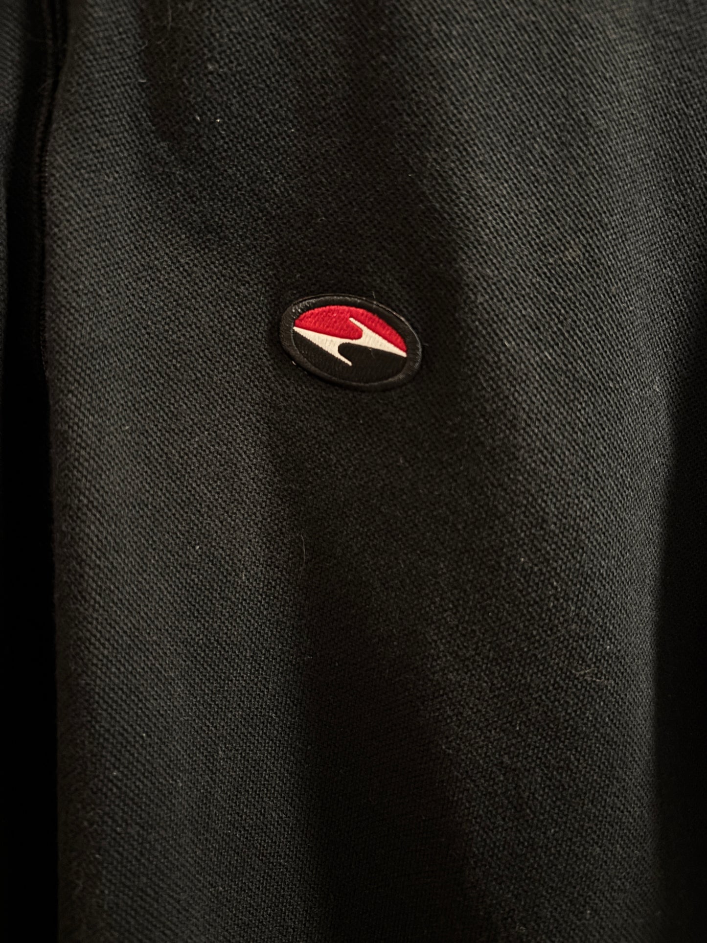 1990s Vintage Nike Tiger Woods Yin Yang Logo Pullover Polo Black