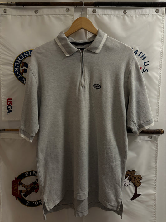 1990s Vintage Nike Tiger Woods Yin Yang Logo Pullover Polo Gray