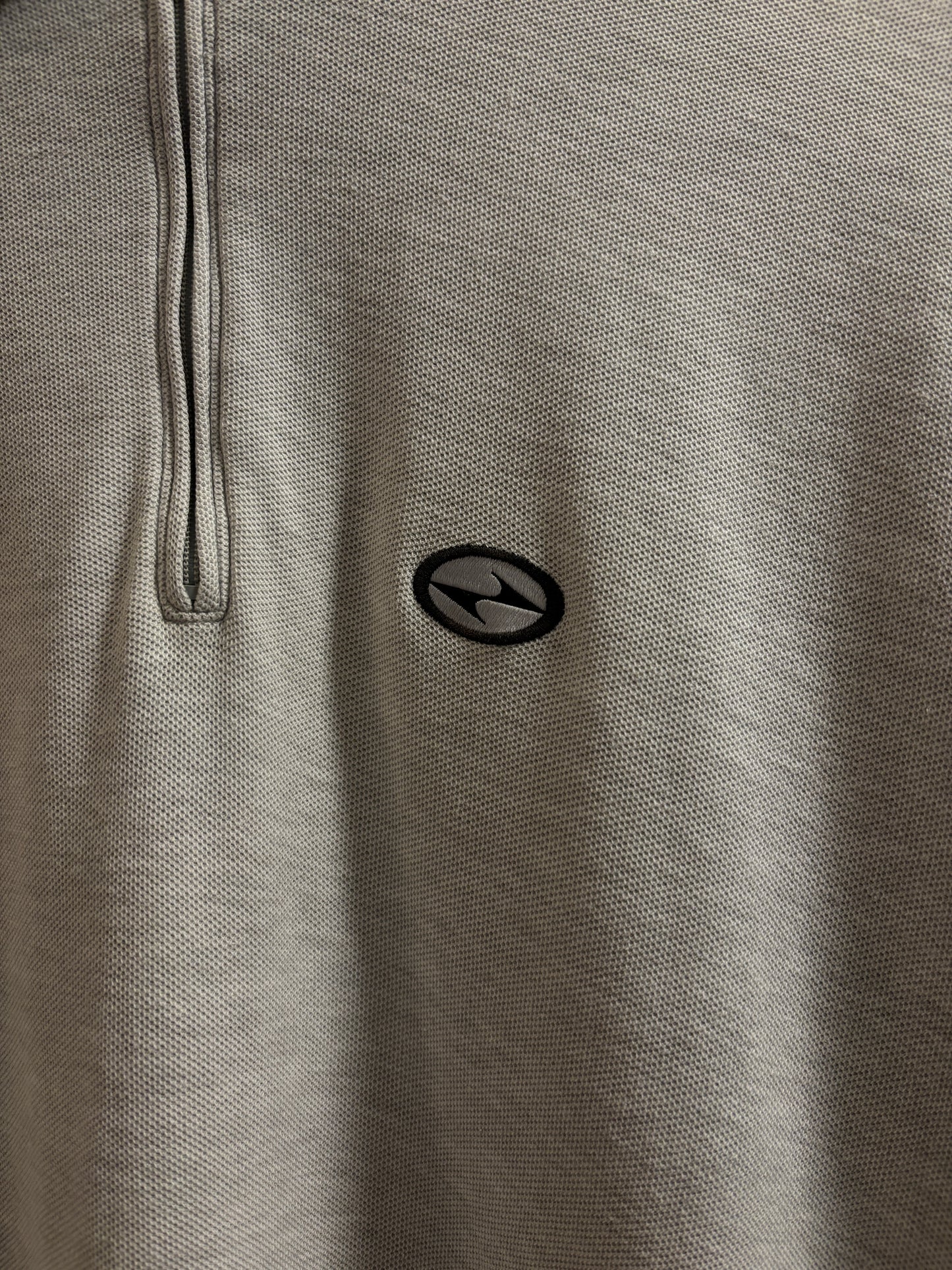 1990s Vintage Nike Tiger Woods Yin Yang Logo Pullover Polo Gray