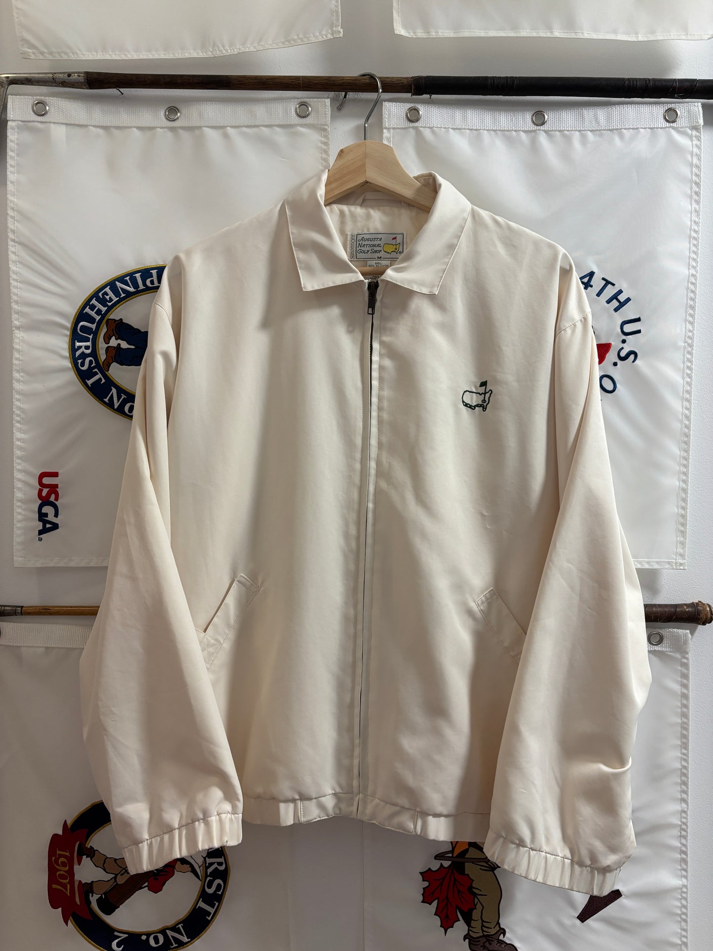 1990s Vintage Masters Slazenger Coaches Jacket Cream