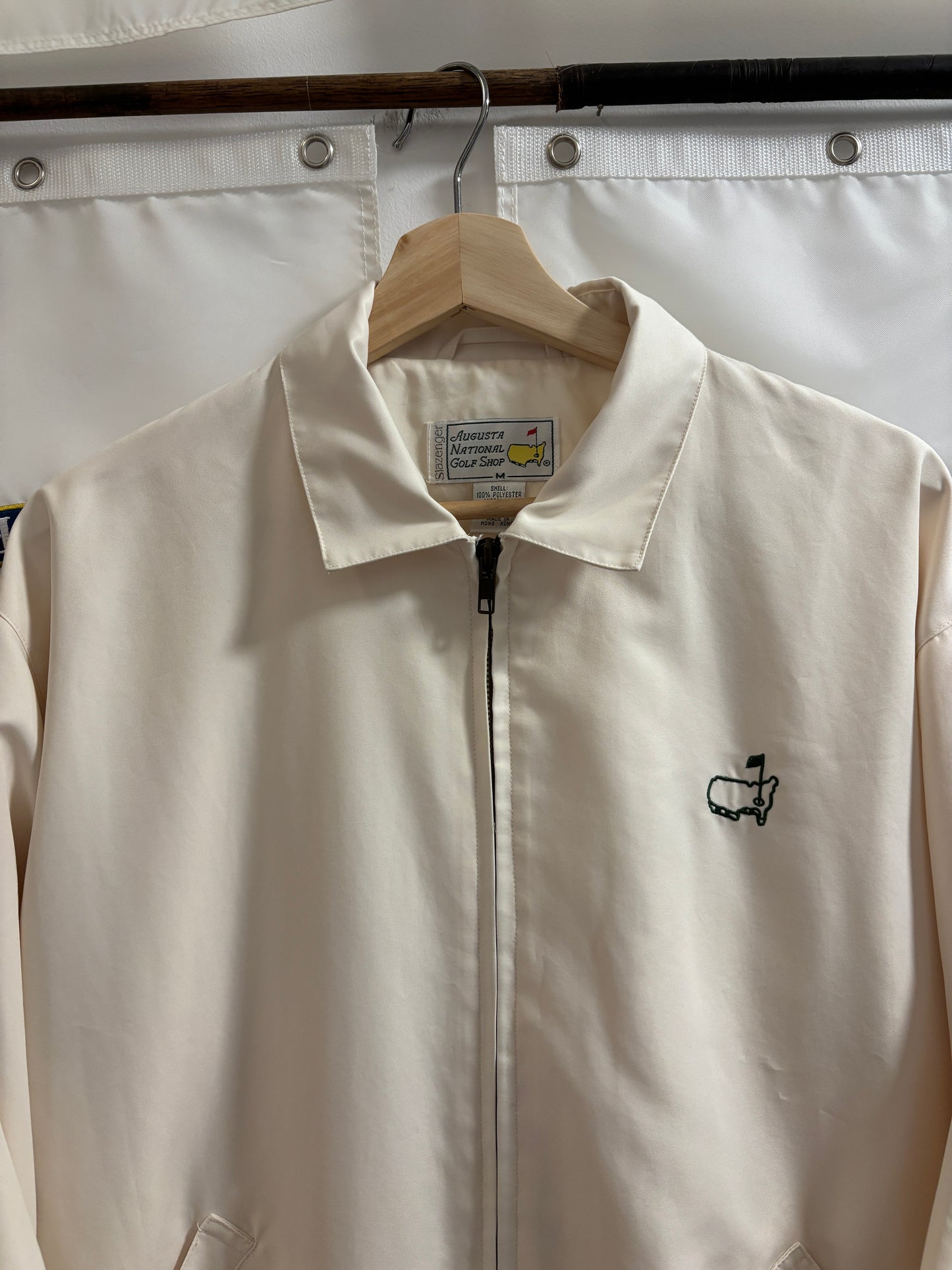 1990s Vintage Masters Slazenger Coaches Jacket Cream