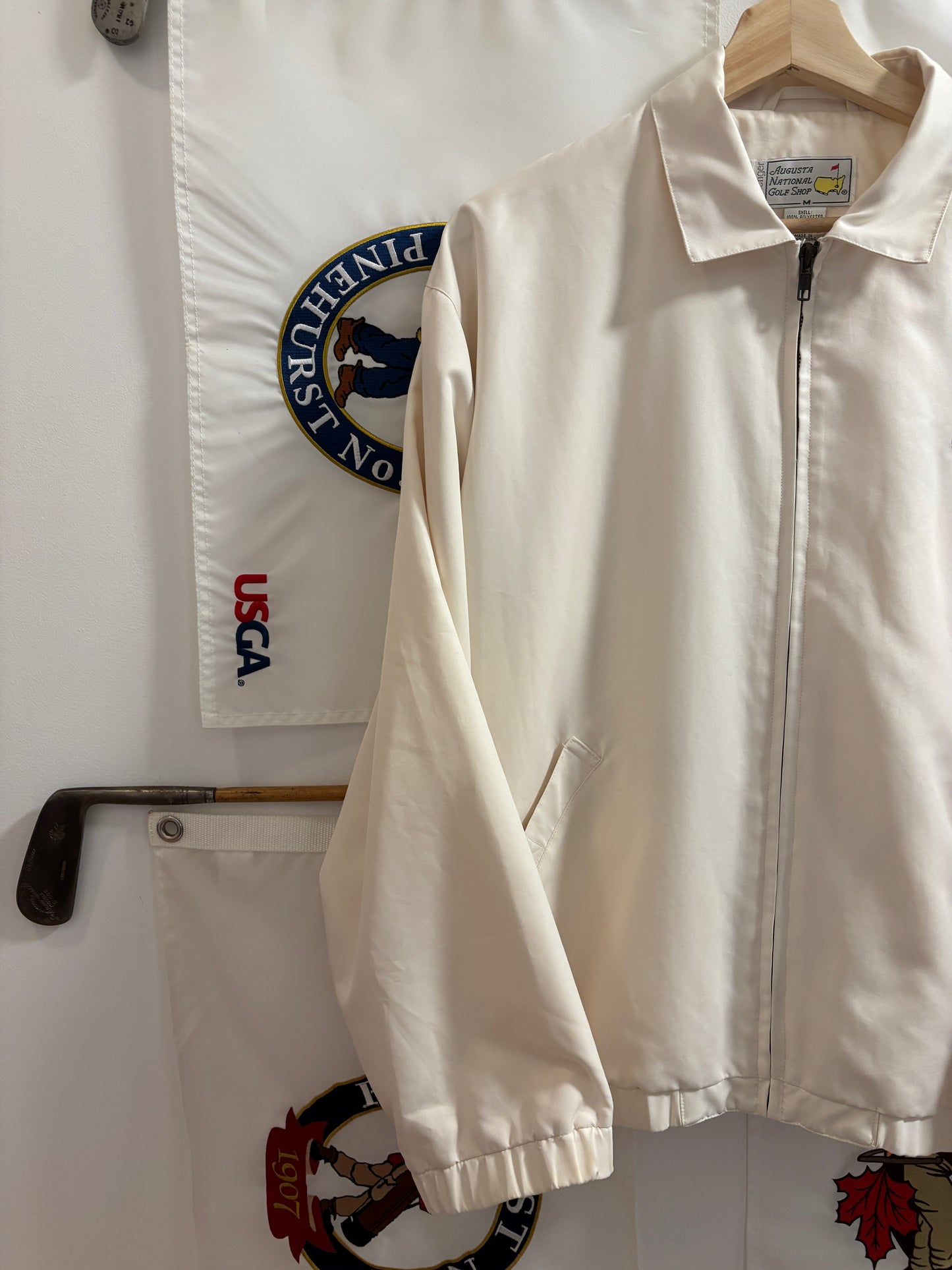 1990s Vintage Masters Slazenger Coaches Jacket Cream
