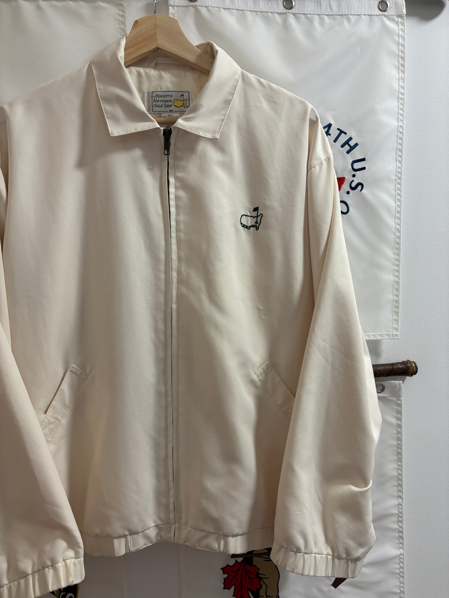 1990s Vintage Masters Slazenger Coaches Jacket Cream
