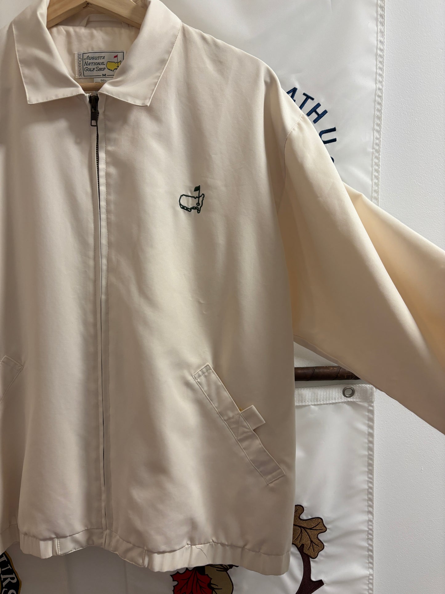 1990s Vintage Masters Slazenger Coaches Jacket Cream