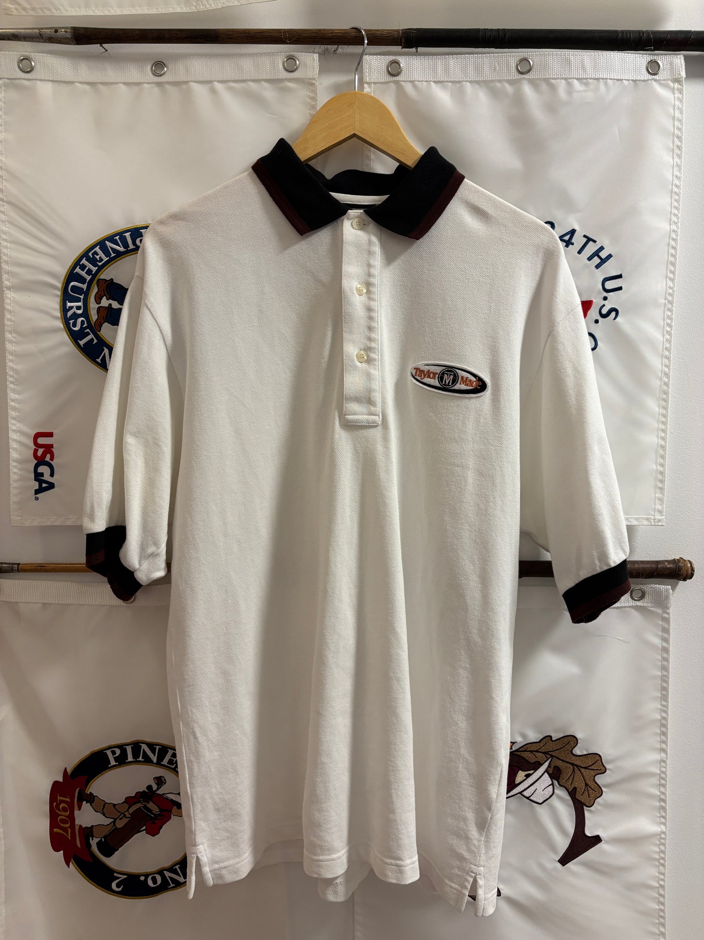 1990s Vintage Taylormade Script TM Circle Logo Polo