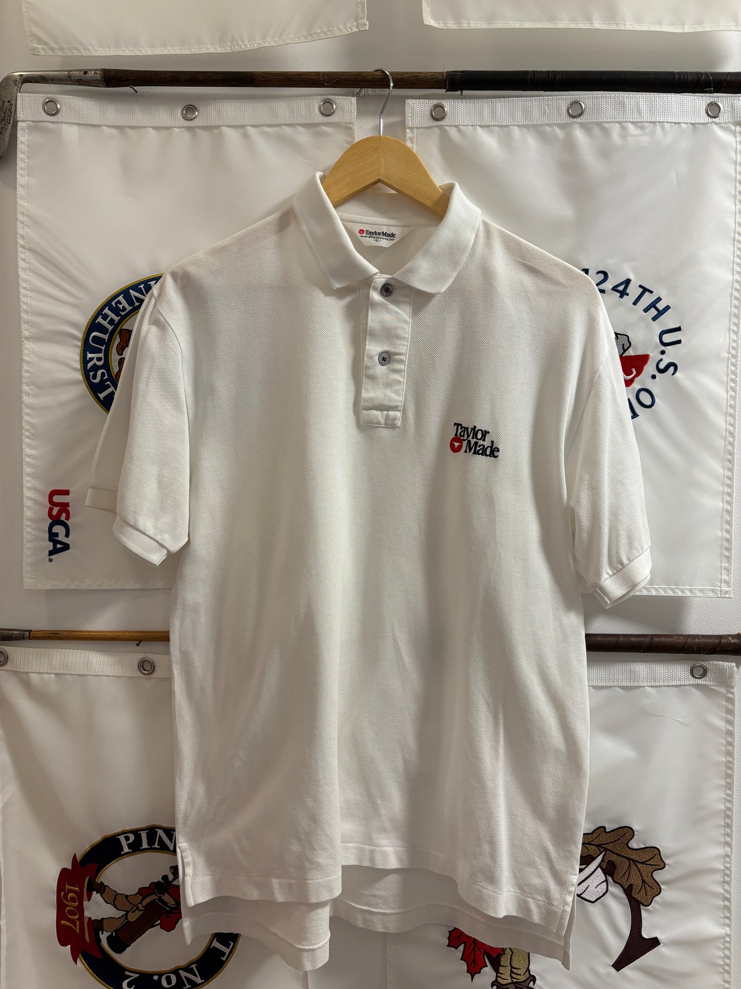 1990s Vintage Taylormade Classic Logo Polo White