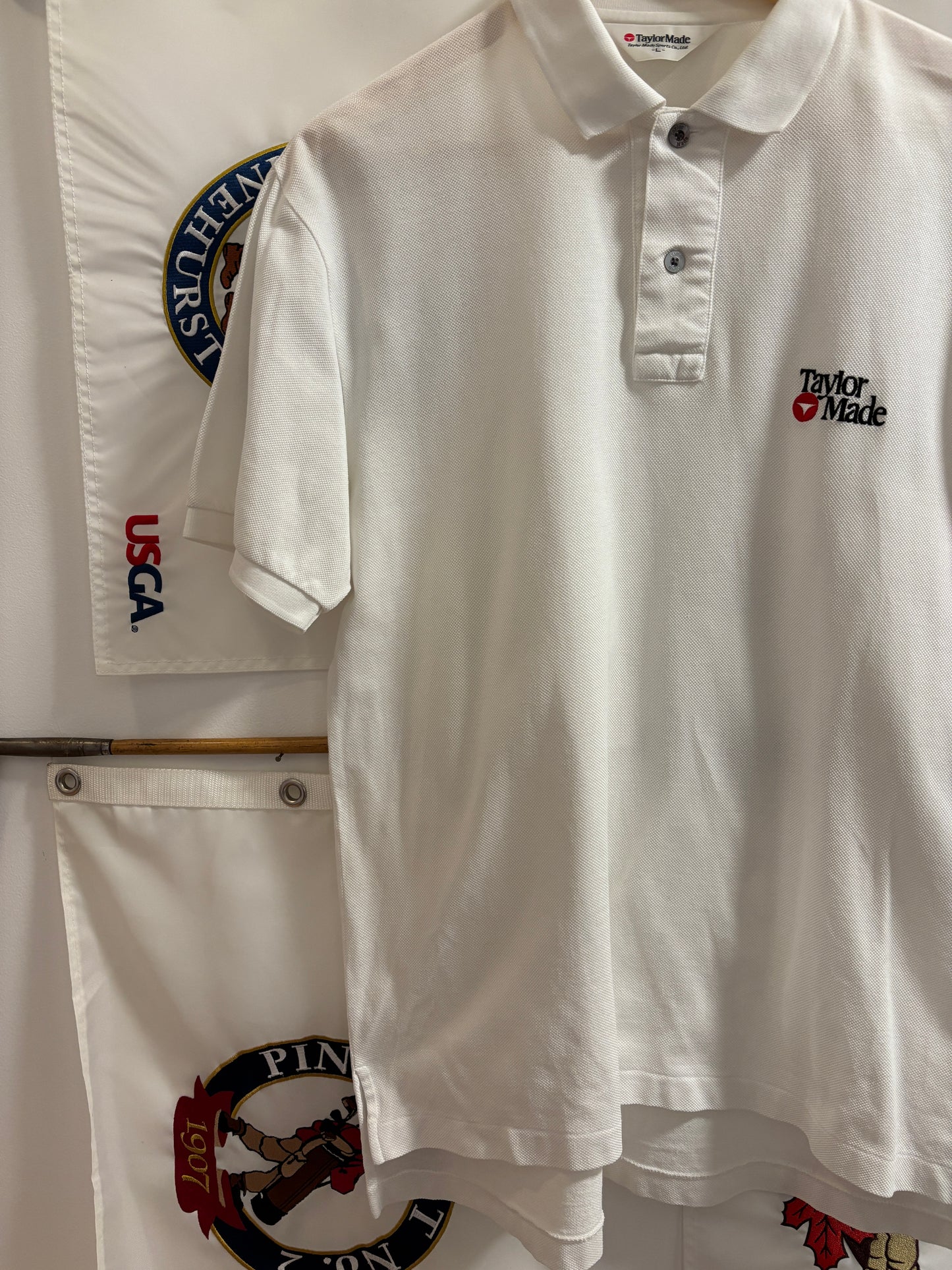 1990s Vintage Taylormade Classic Logo Polo White