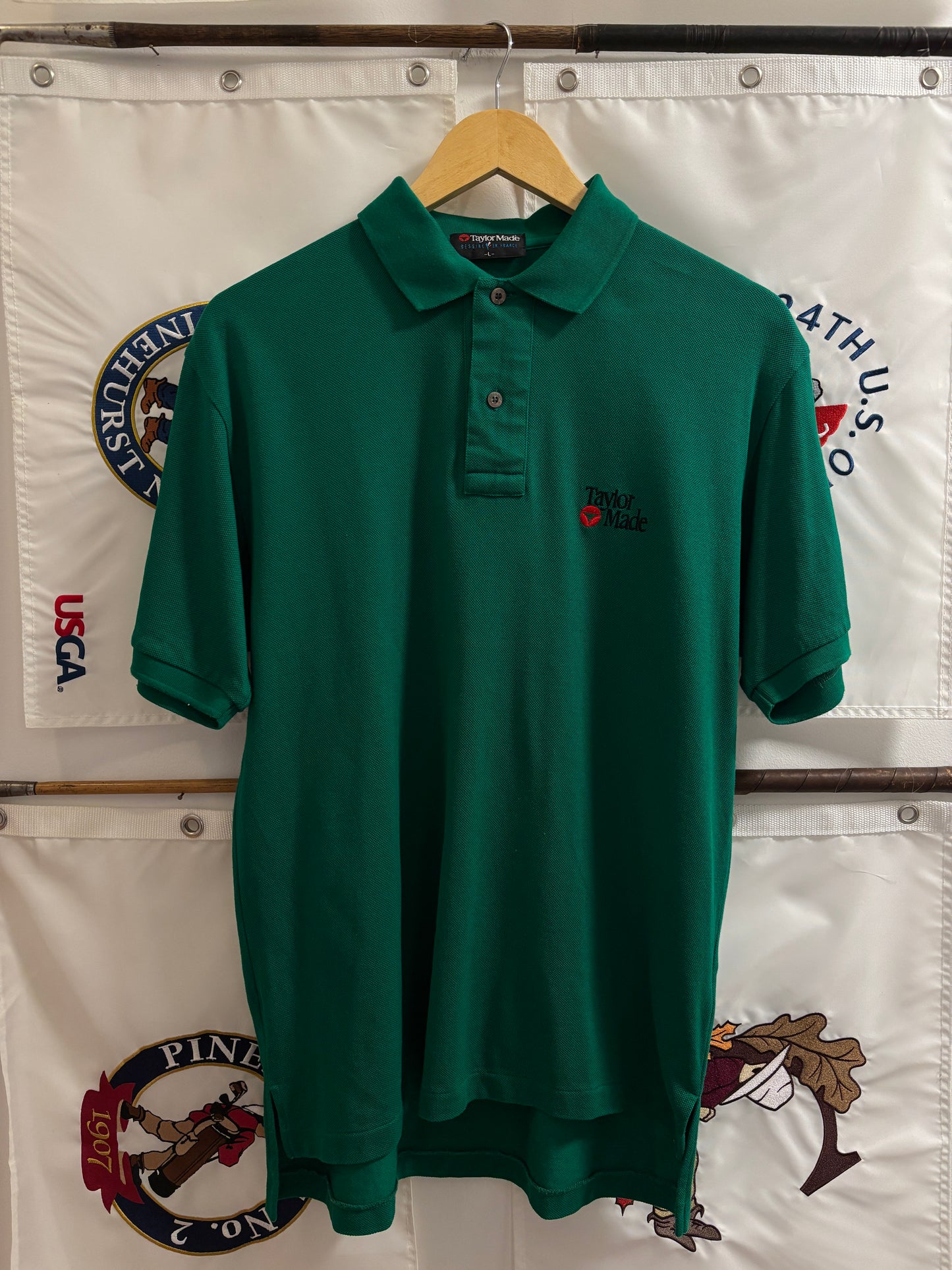 1990s Vintage Taylormade Classic Logo Polo Green