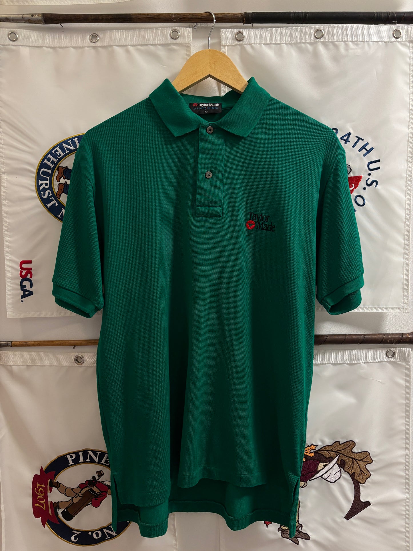 1990s Vintage Taylormade Classic Logo Polo Green