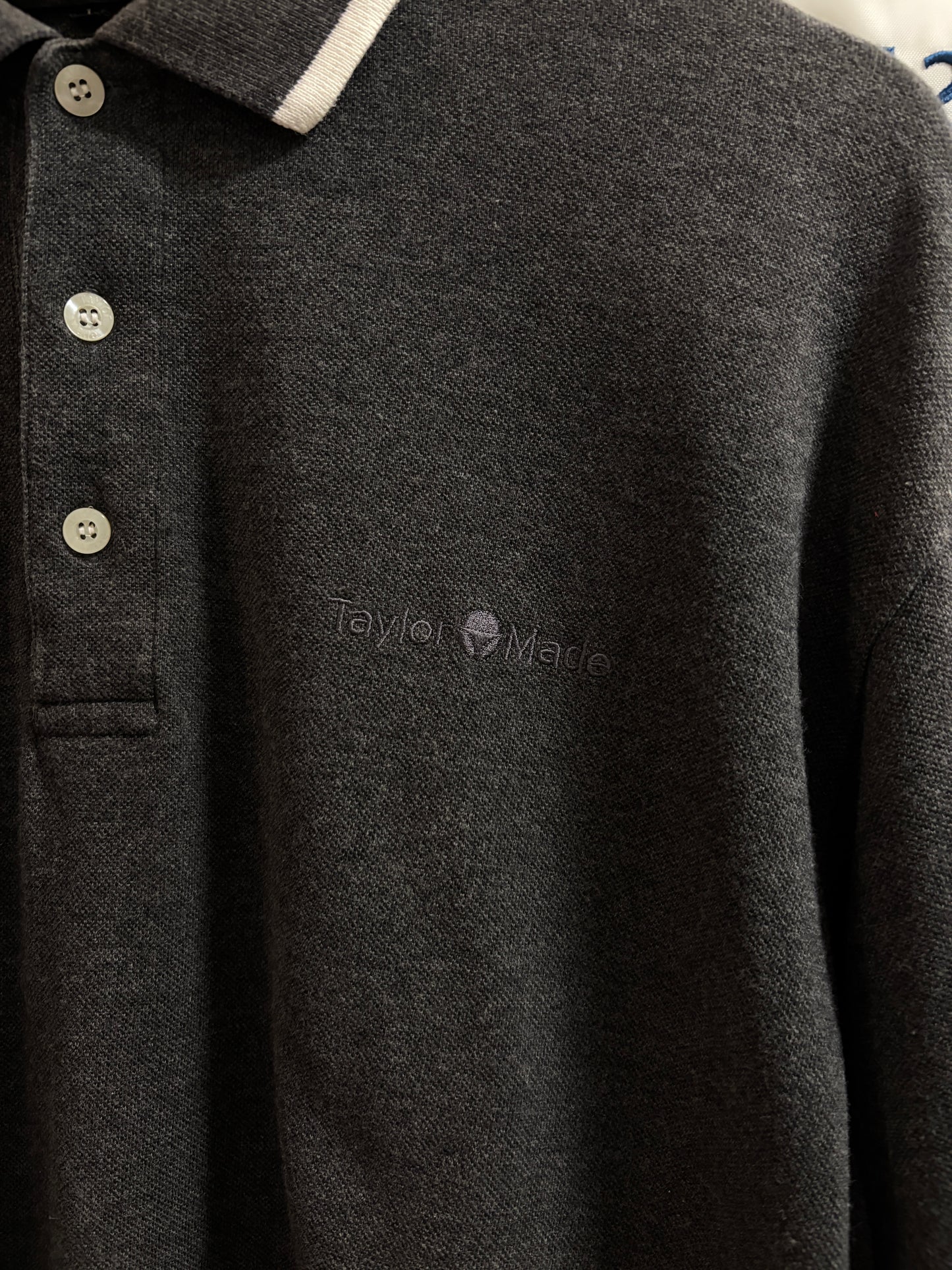 1990s Vintage Taylormade Script Logo Polo Gray