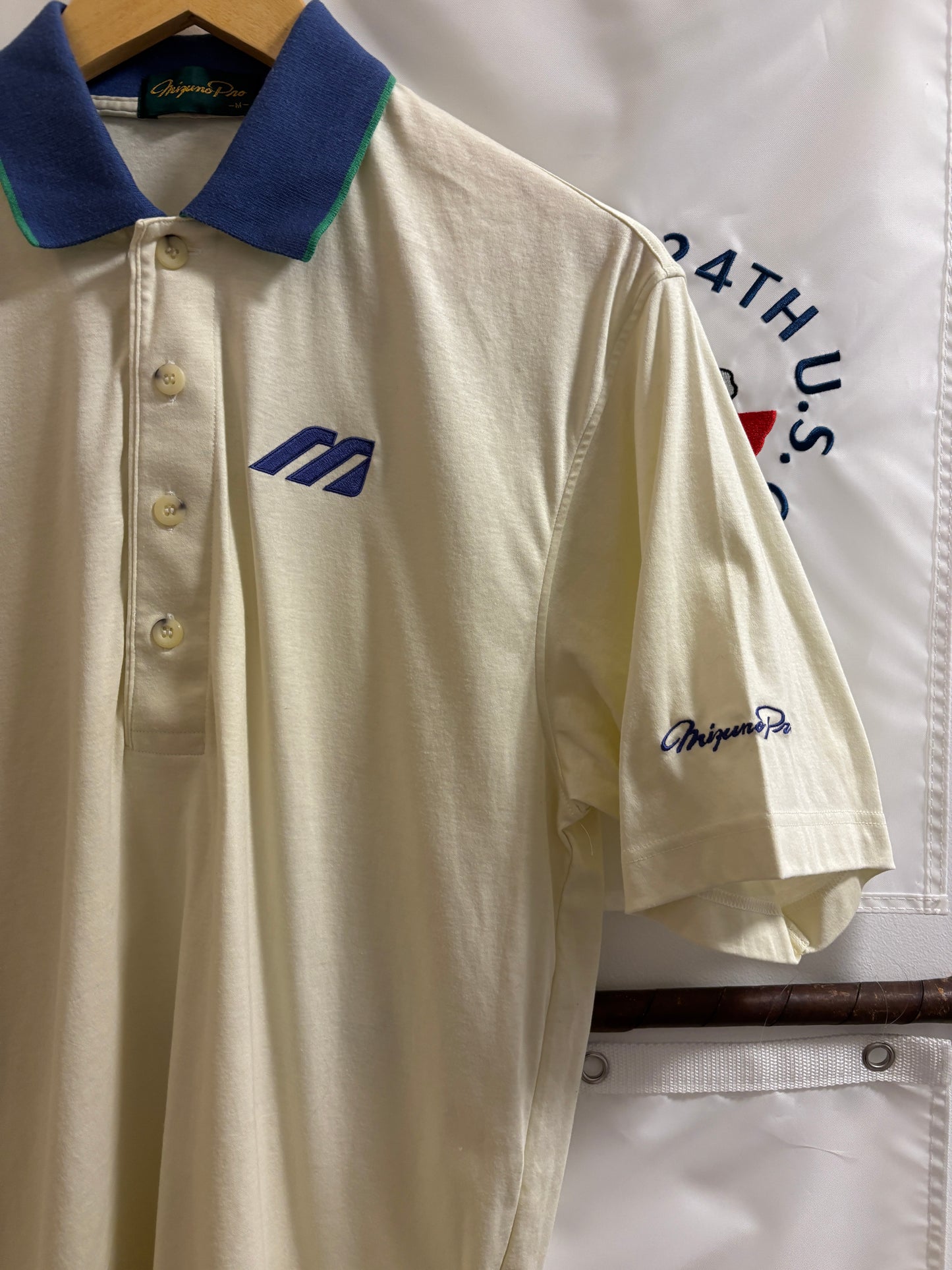 1990s Vintage Mizuno Pro Irons Logo Polo Shirt