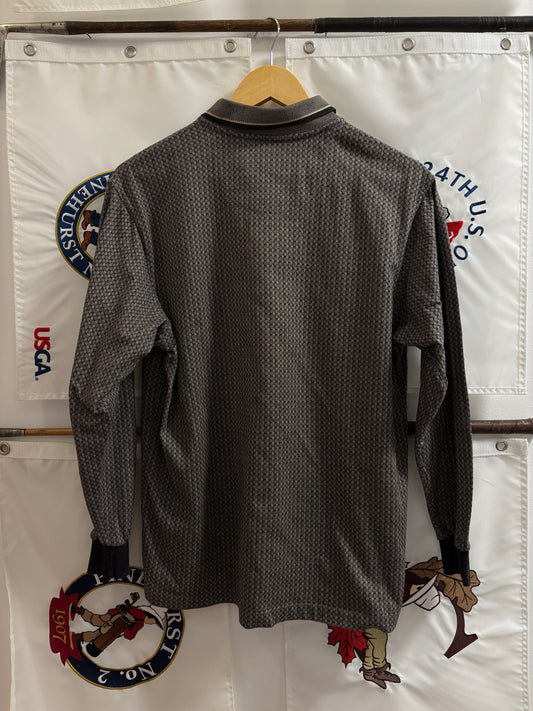 1990s Vintage Nike Golf All Over Pattern LongSleeve Polo