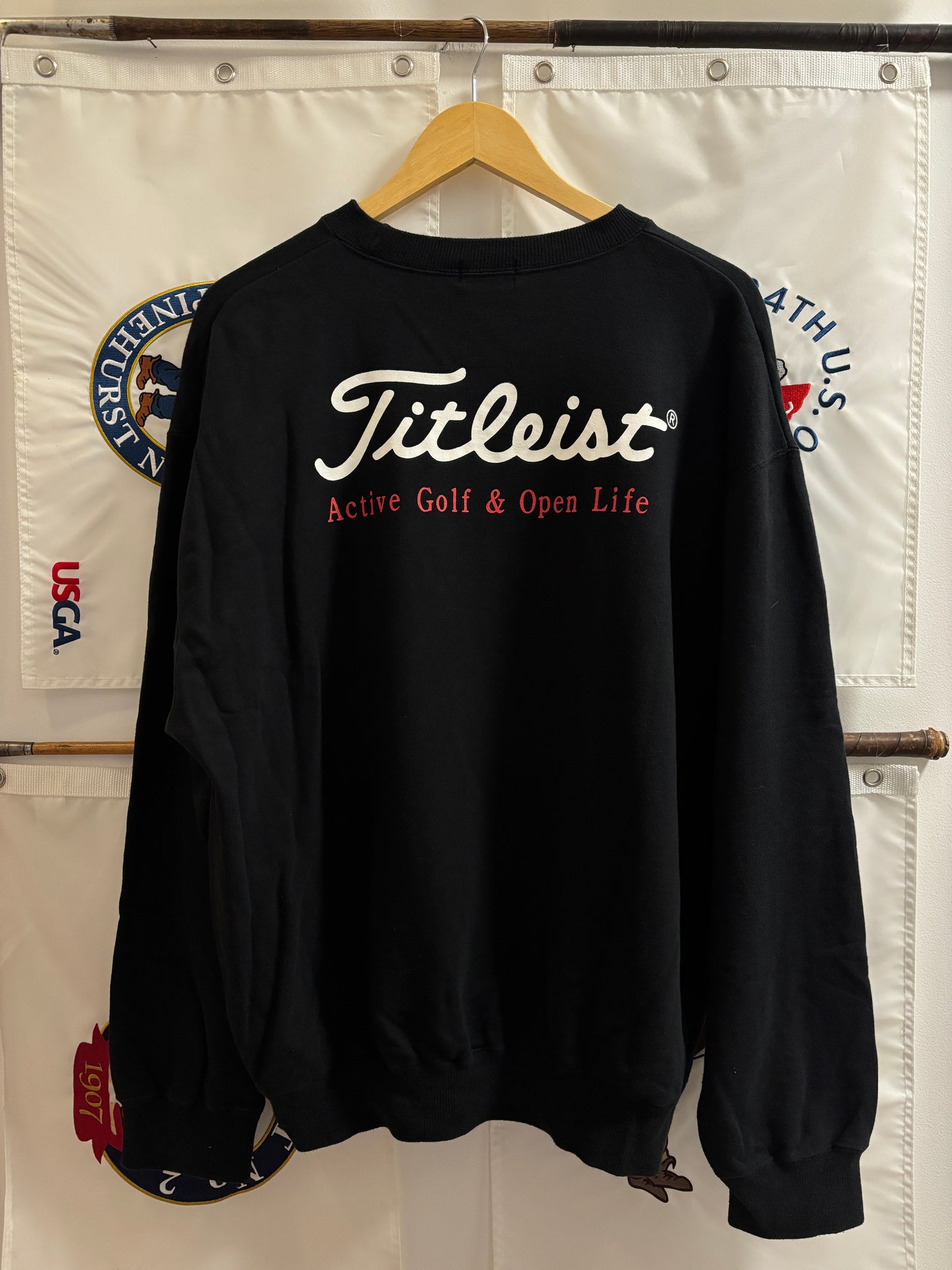 1990s Vintage Titleist Active Golf & Open Life Crewneck Sweater