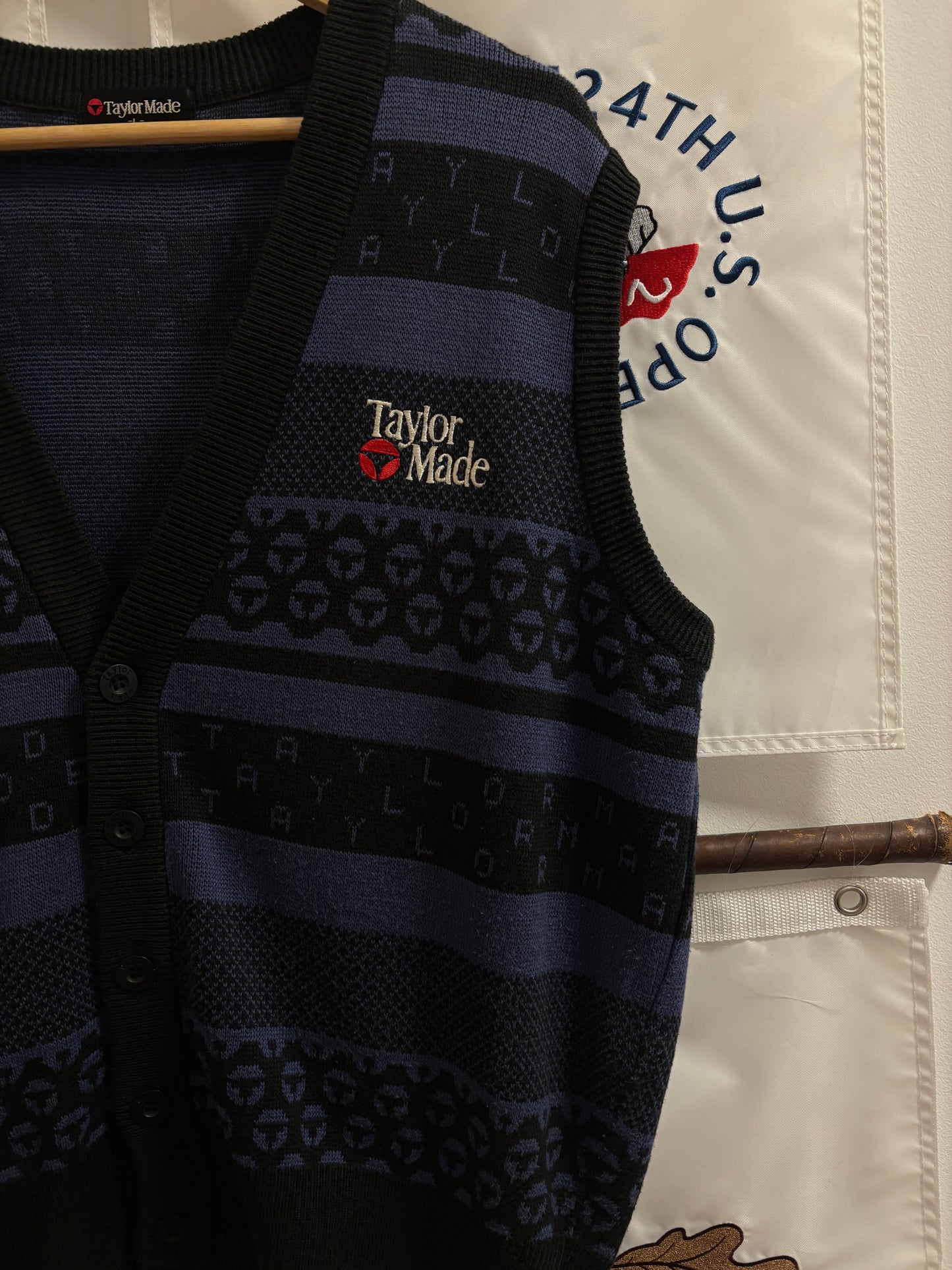 1990s Vintage Taylormade Classic Logo Knitted Sweater Vest