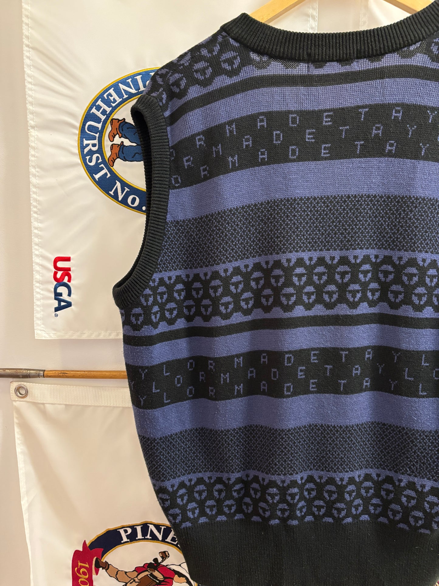 1990s Vintage Taylormade Classic Logo Knitted Sweater Vest