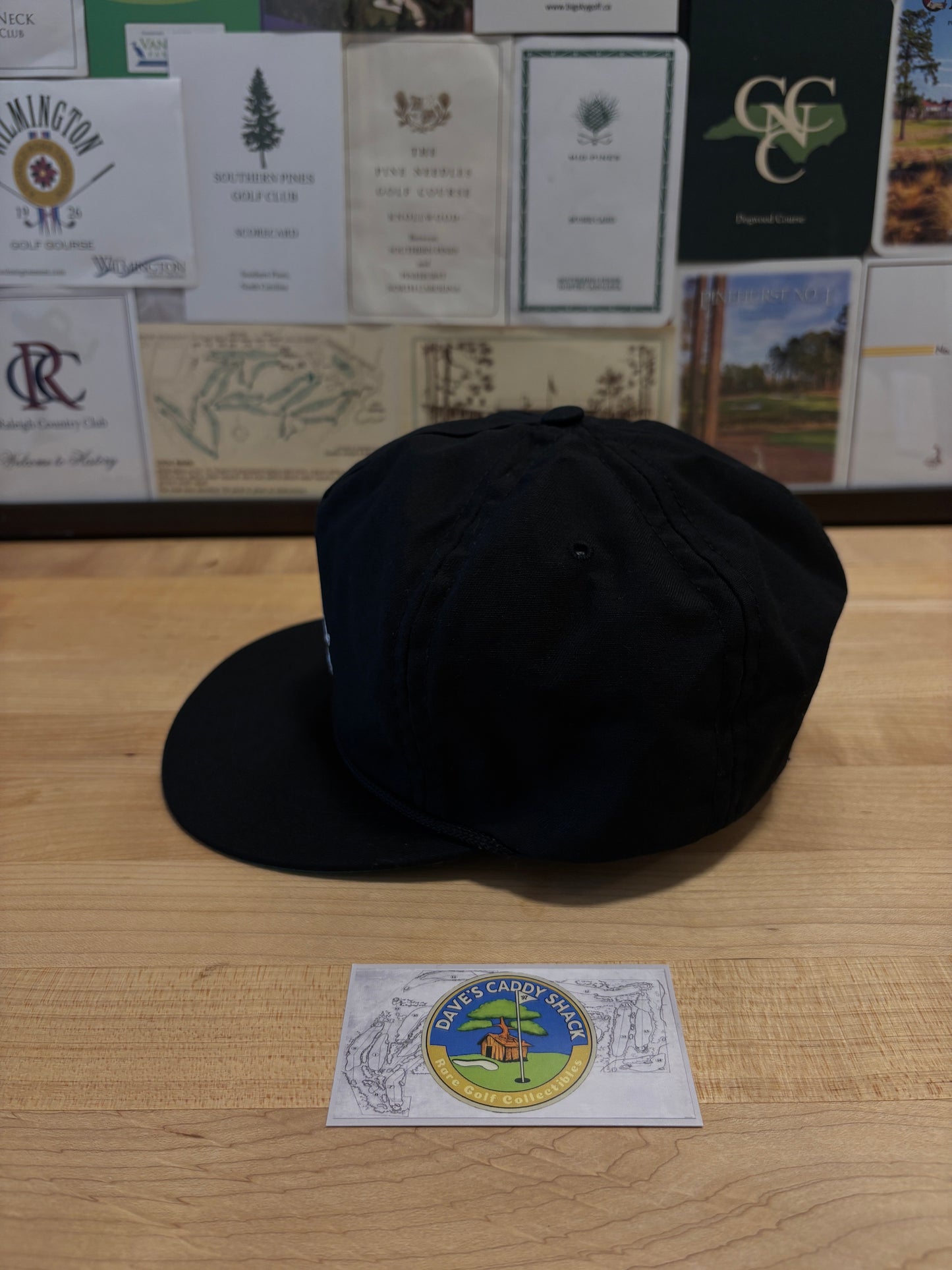 1990s Vintage Pebble Beach Logo Hat Black/White