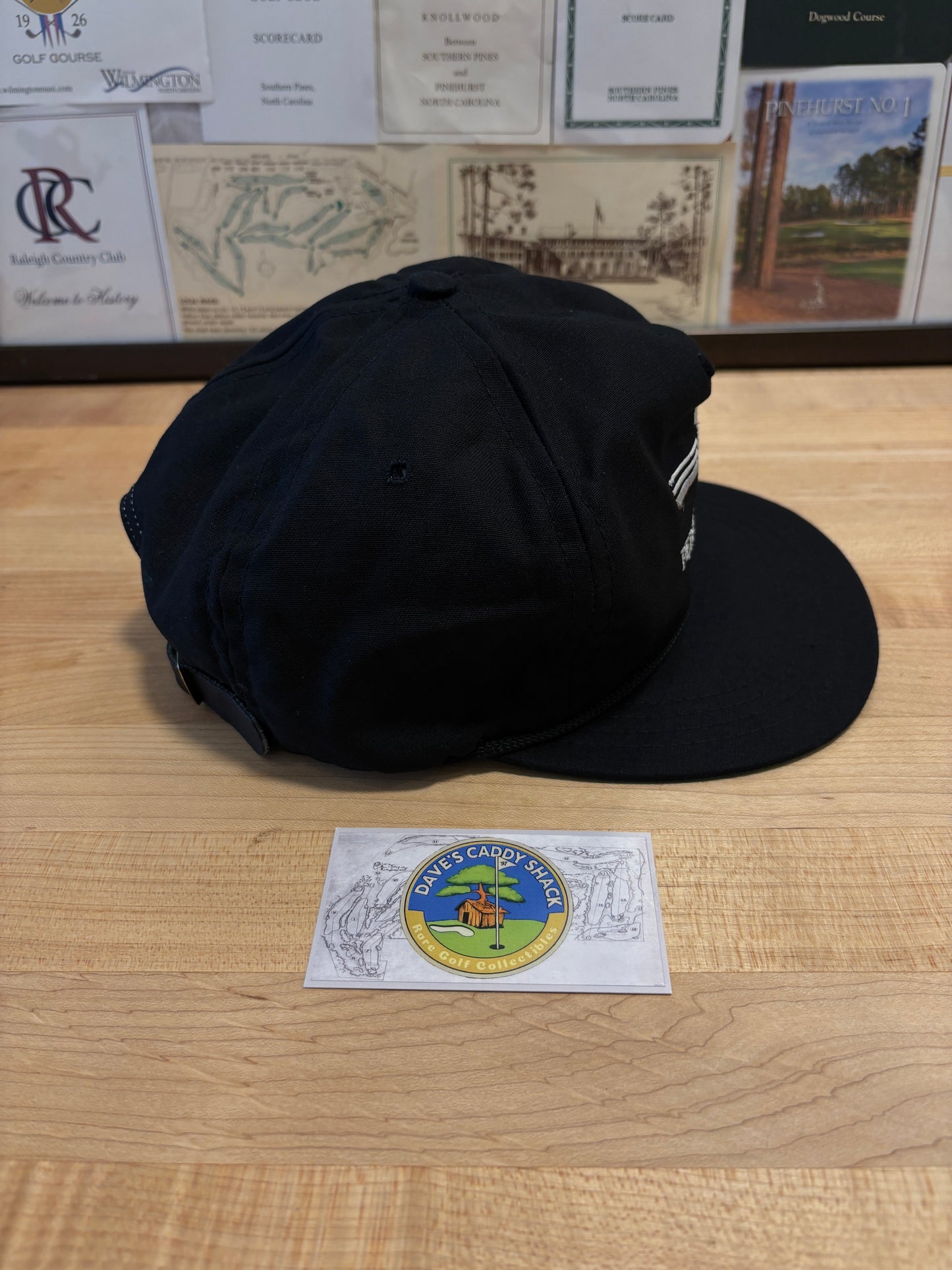1990s Vintage Pebble Beach Logo Hat Black/White