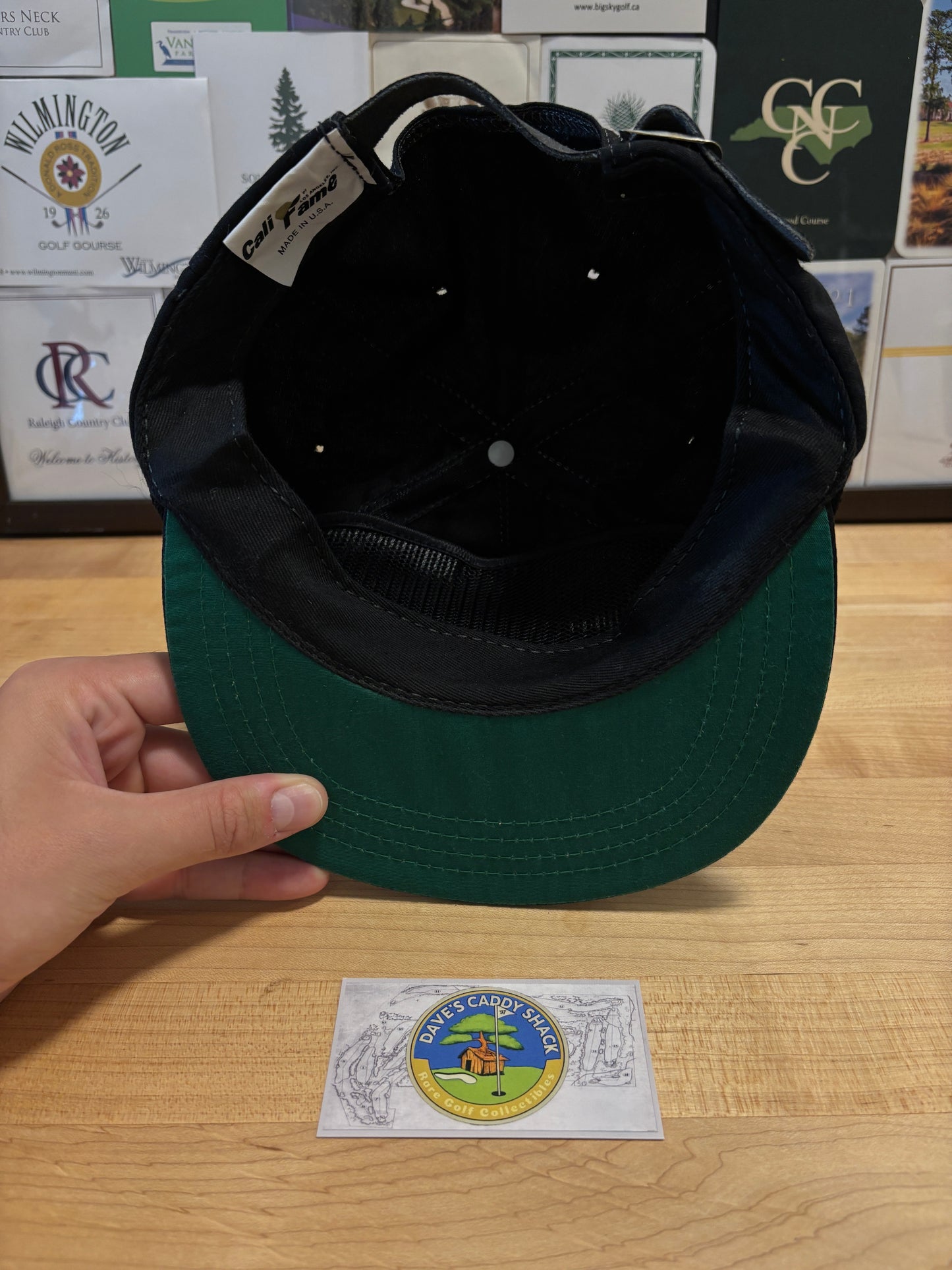 1990s Vintage Pebble Beach Logo Hat Black/White