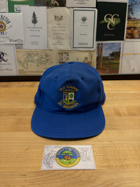 1990s Vintage Old Course St. Andrews Scotland Hat Blue