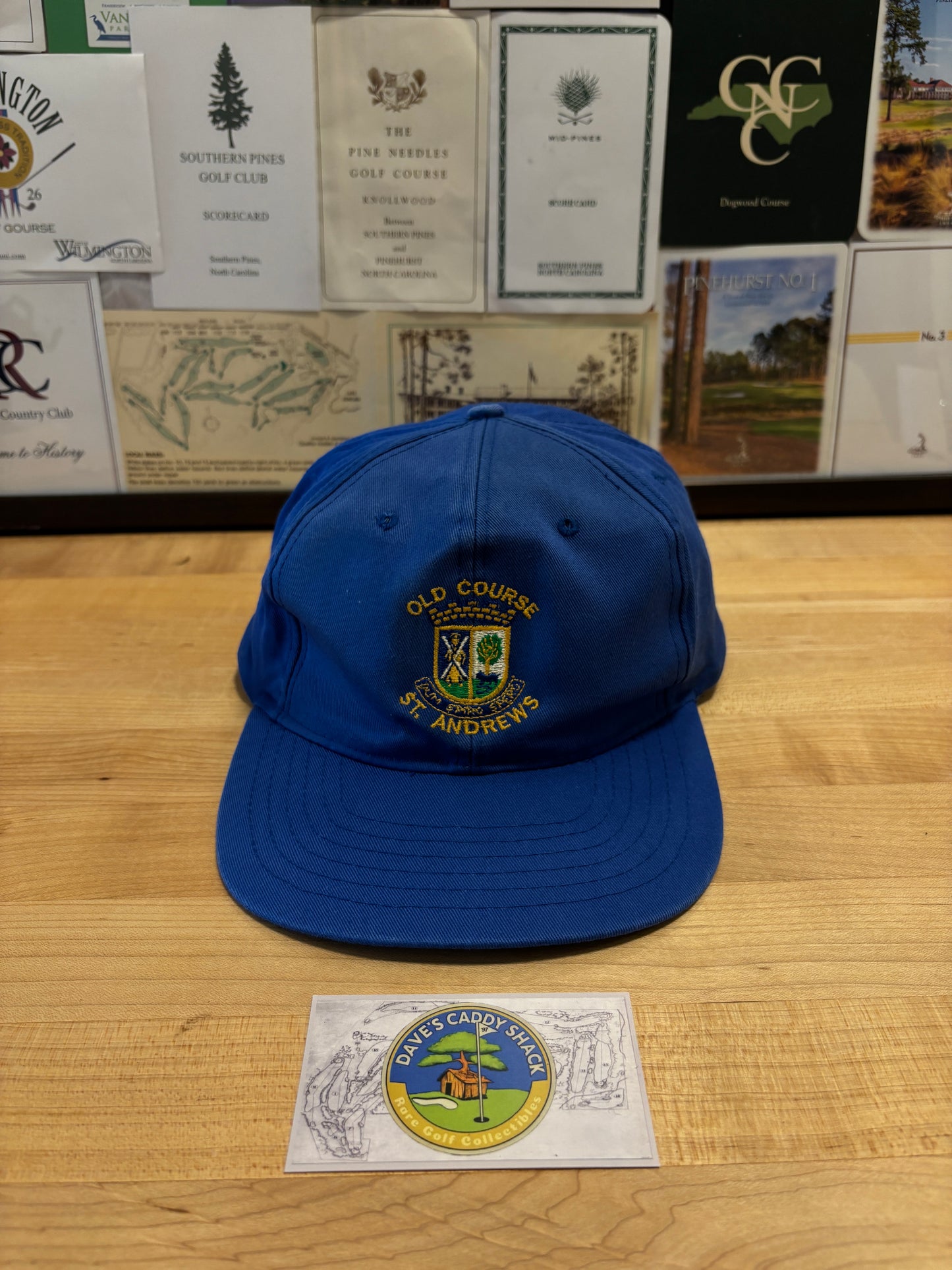 1990s Vintage Old Course St. Andrews Scotland Hat Blue