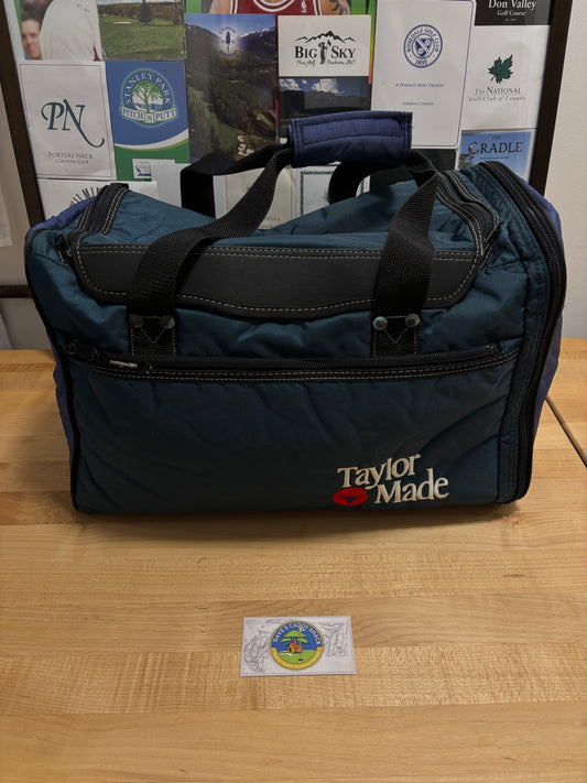 1990s Vintage Taylormade Classic Logo Duffle Bag Navy