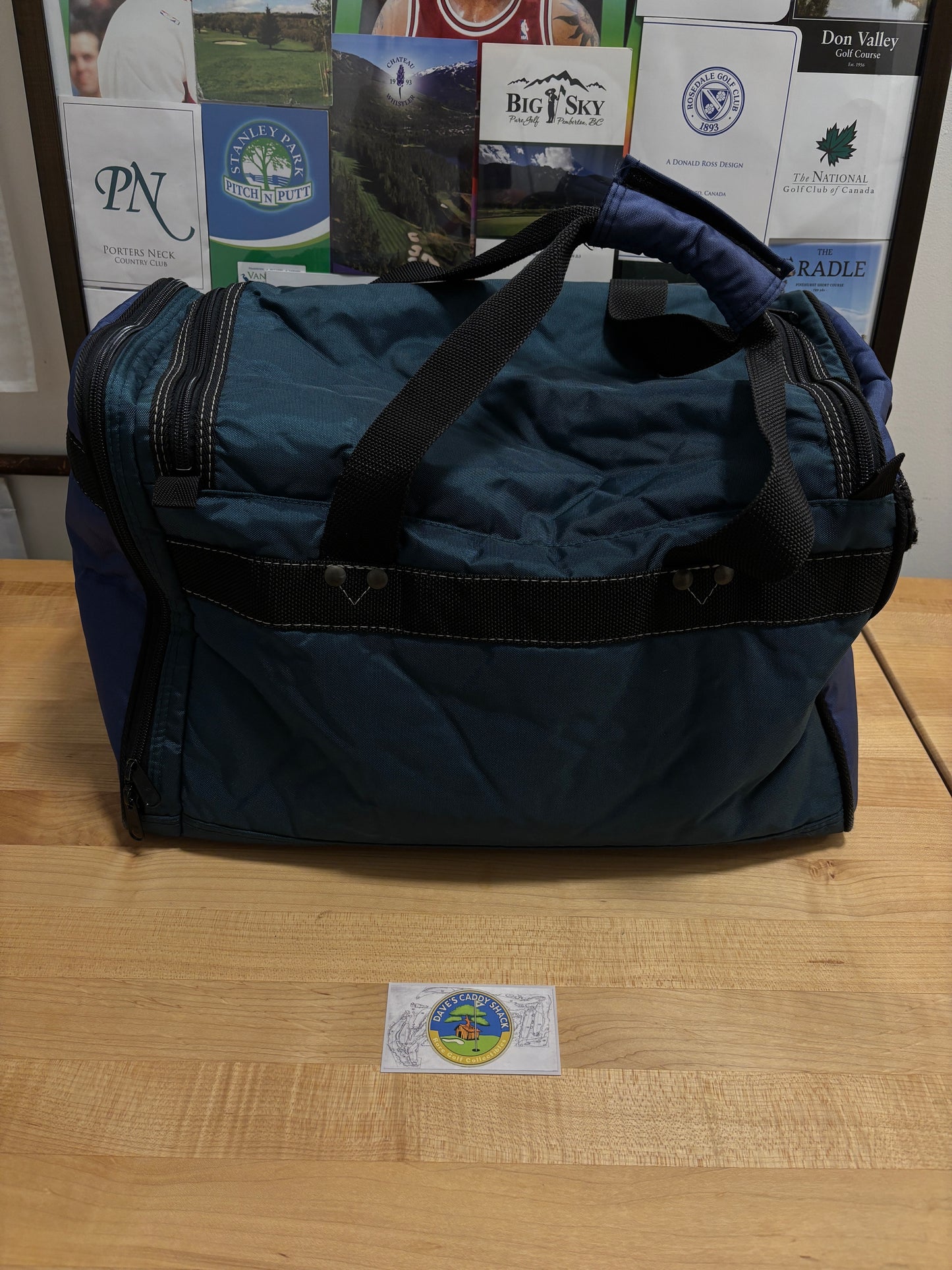 1990s Vintage Taylormade Classic Logo Duffle Bag Navy