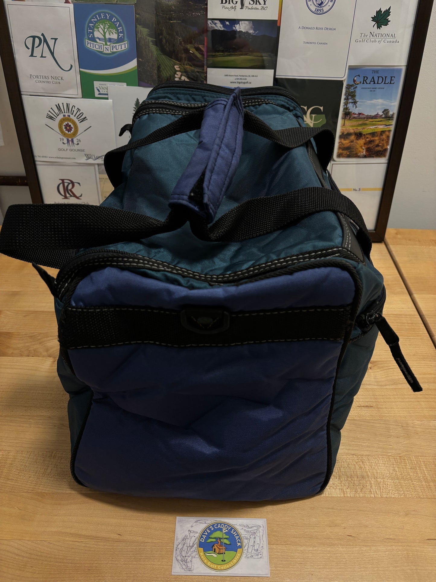 1990s Vintage Taylormade Classic Logo Duffle Bag Navy