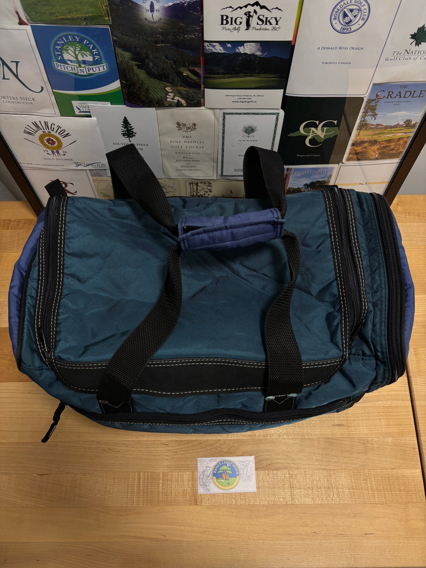 1990s Vintage Taylormade Classic Logo Duffle Bag Navy