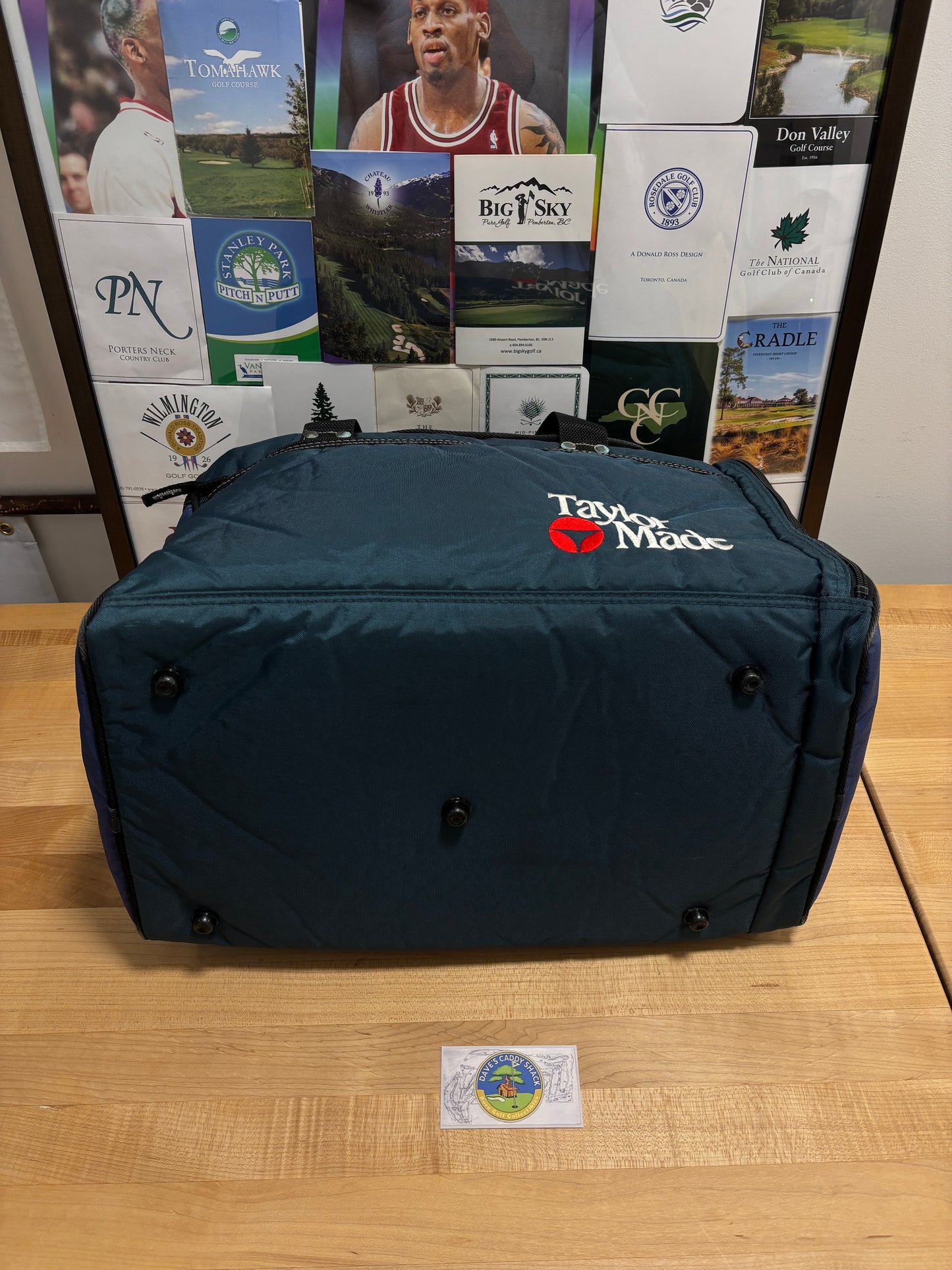 1990s Vintage Taylormade Classic Logo Duffle Bag Navy