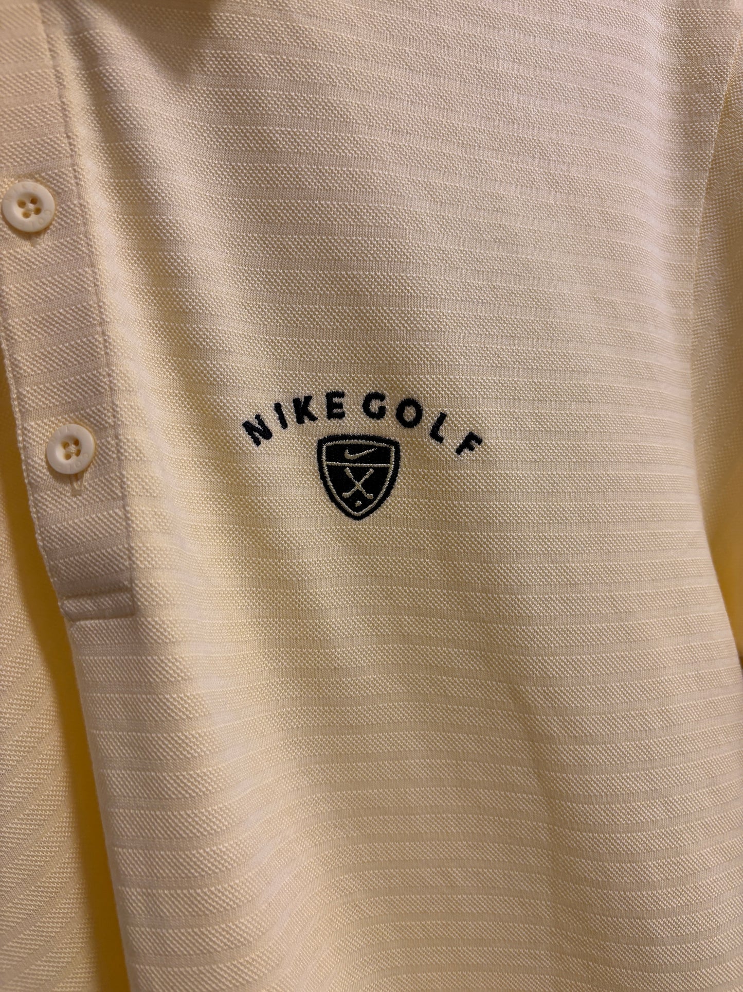 1990s Vintage Nike Golf Crest Logo Polo Yellow