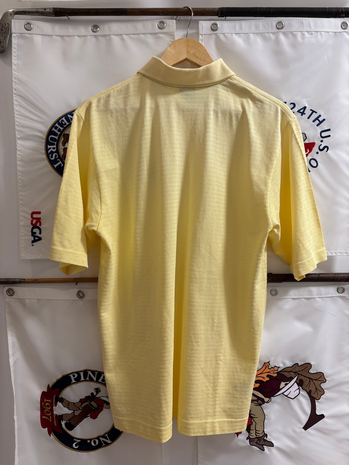 1990s Vintage Nike Golf Crest Logo Polo Yellow