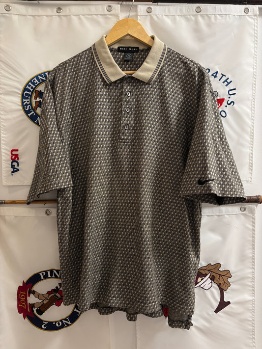 1990s Vintage Nike Golf All Over Arm Swoosh Logo Polo