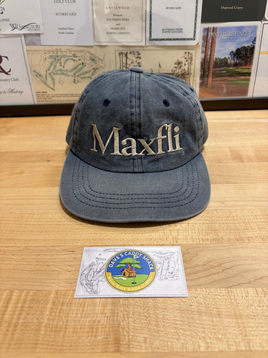 1990s Vintage MAXFLI Script Logo Golf Denim Hat
