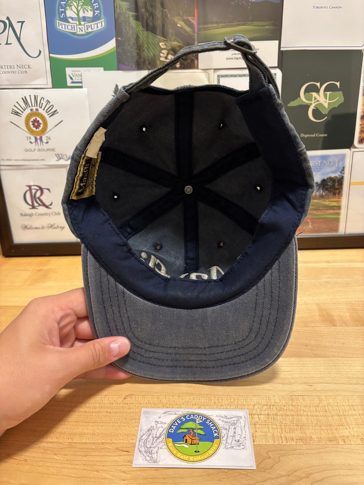 1990s Vintage MAXFLI Script Logo Golf Denim Hat