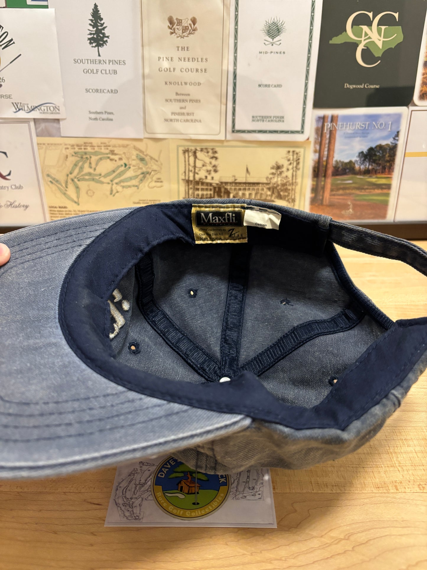 1990s Vintage MAXFLI Script Logo Golf Denim Hat