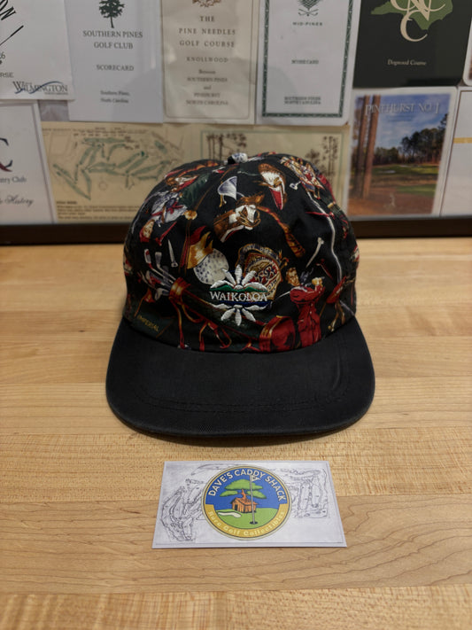 1990s Vintage Waikoloa Golf Resort Imperial All Over Golf Pattern Hat