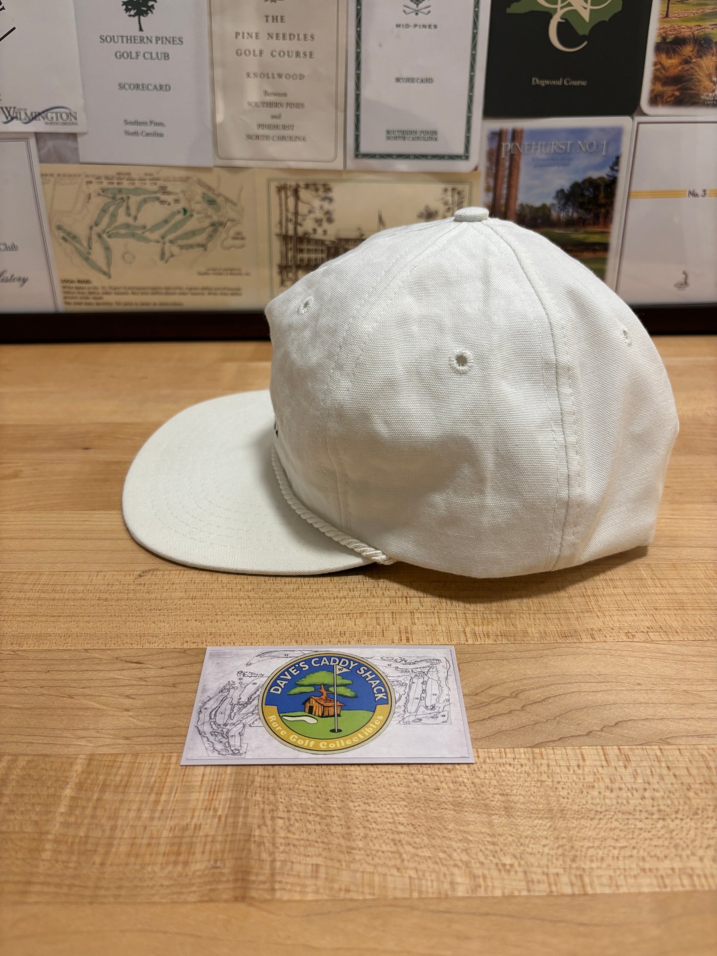 1990s Vintage Rolex Texace Golf Rope Hat White